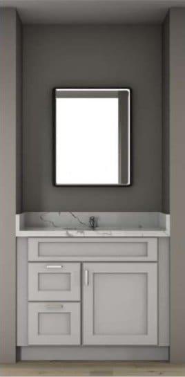 bathroom with vanity