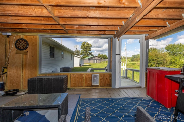 view of sunroom