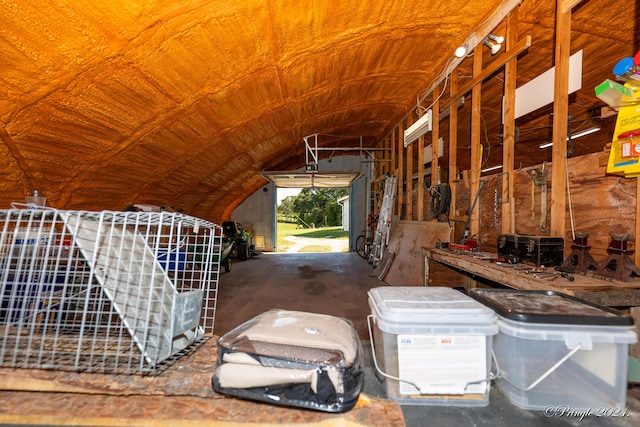 interior space with lofted ceiling