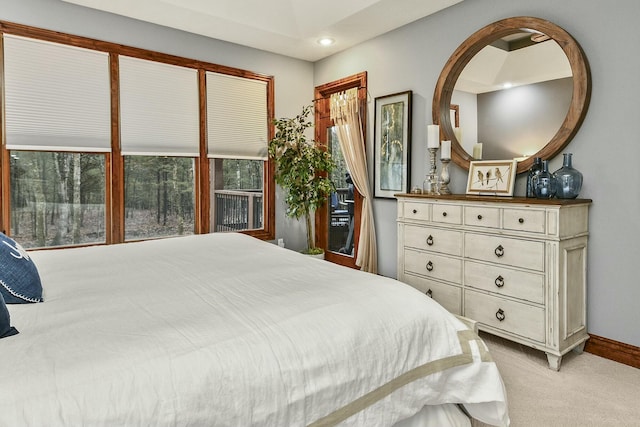 view of carpeted bedroom