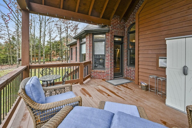 view of wooden terrace