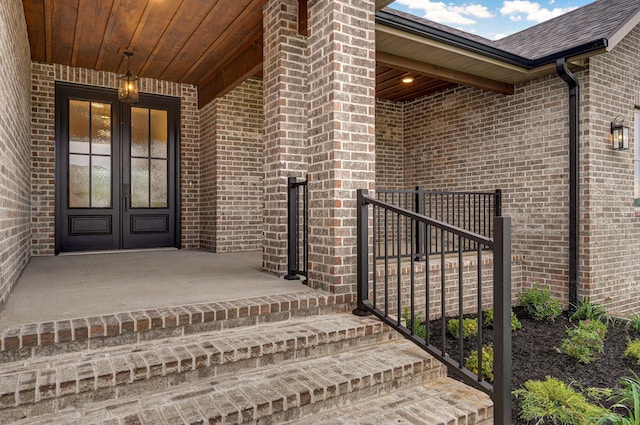 entrance to property with french doors