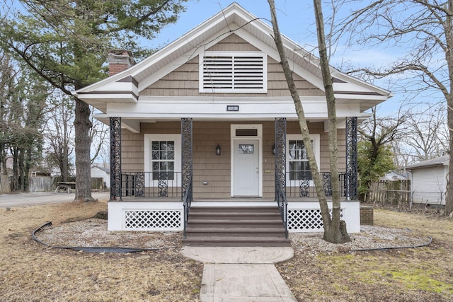 bungalow with covered porch