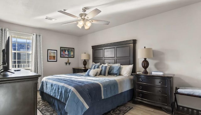 31 Golfshores Dr Unit 19, Branson, MO 65616 - bedroom with ceiling fan and light wood-type flooring