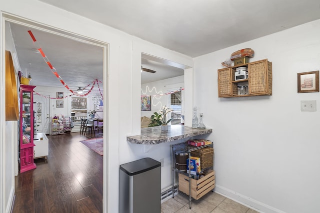 interior space featuring hardwood / wood-style floors