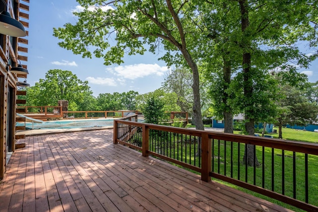 241 Nine Center Ct, Reeds Spring, MO 65737 - wooden terrace with a yard