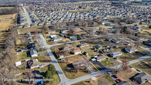 drone / aerial view featuring a residential view