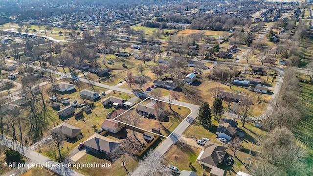 drone / aerial view featuring a residential view