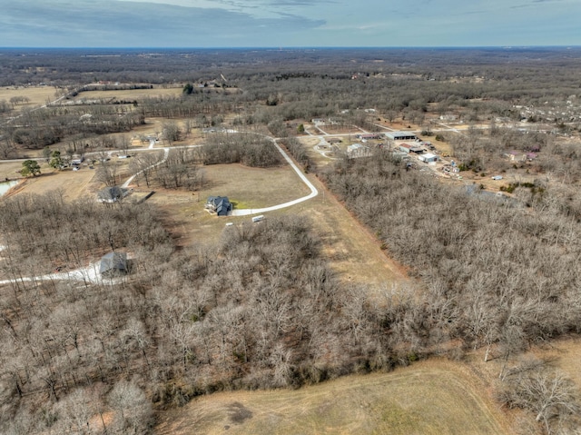 bird's eye view with a rural view