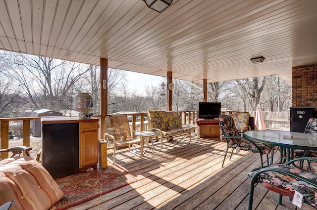 view of wooden deck