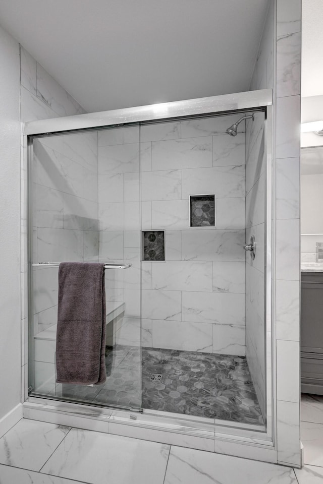 bathroom with walk in shower