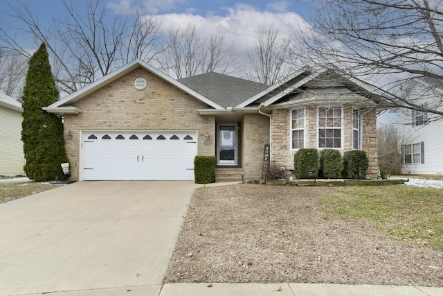 ranch-style house featuring a garage