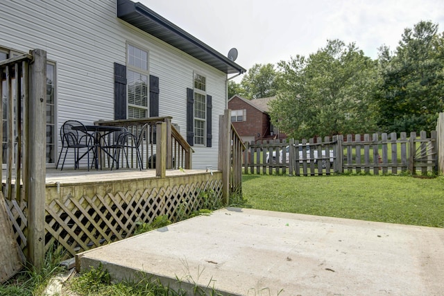 exterior space featuring a wooden deck