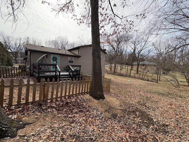 exterior space featuring a deck