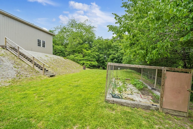 view of yard with a vegetable garden