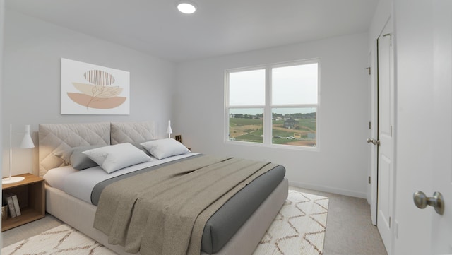 view of carpeted bedroom