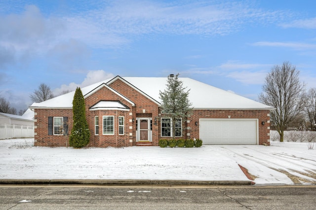 view of front facade with a garage