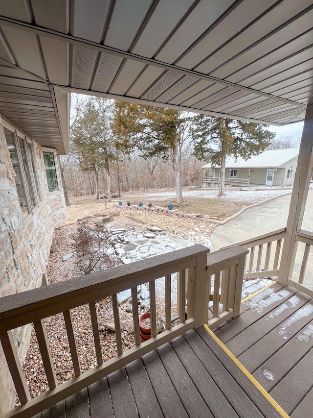 view of wooden terrace