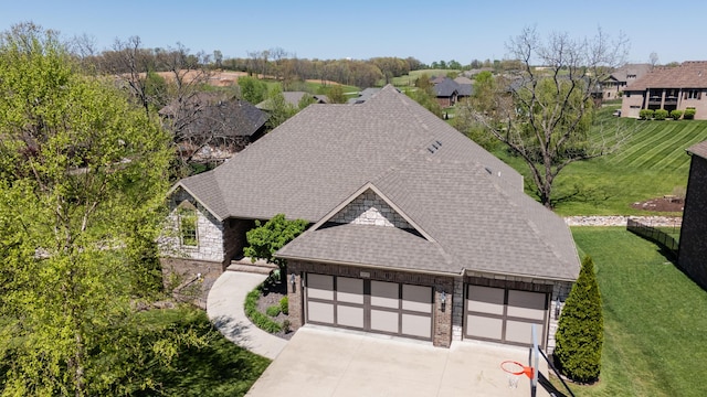 bird's eye view featuring a residential view