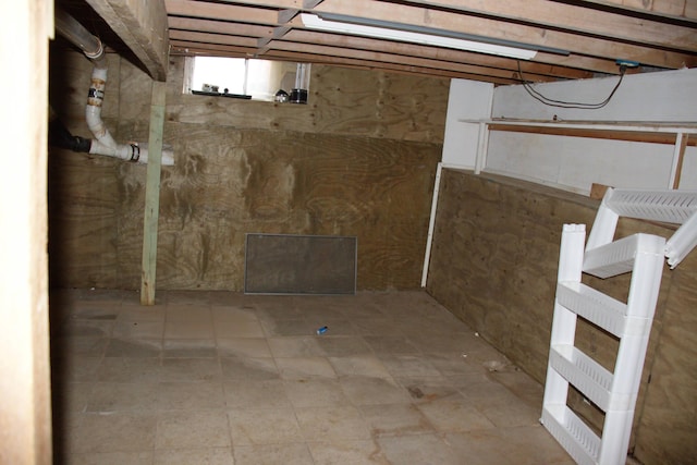 view of basement