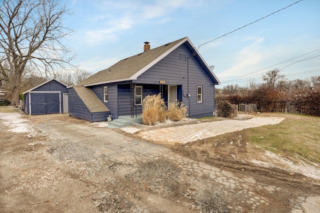 bungalow with a shed