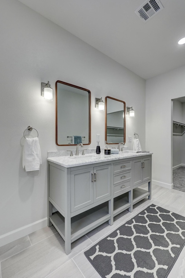 bathroom with vanity