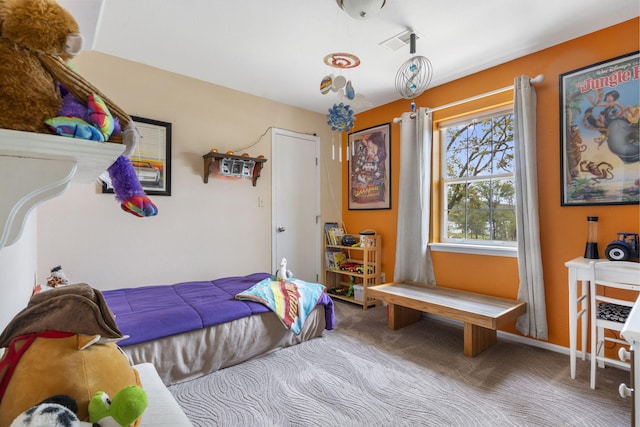 view of carpeted bedroom