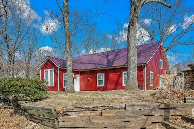 view of front of property featuring cooling unit