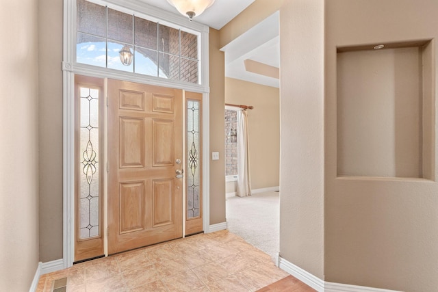 foyer with baseboards