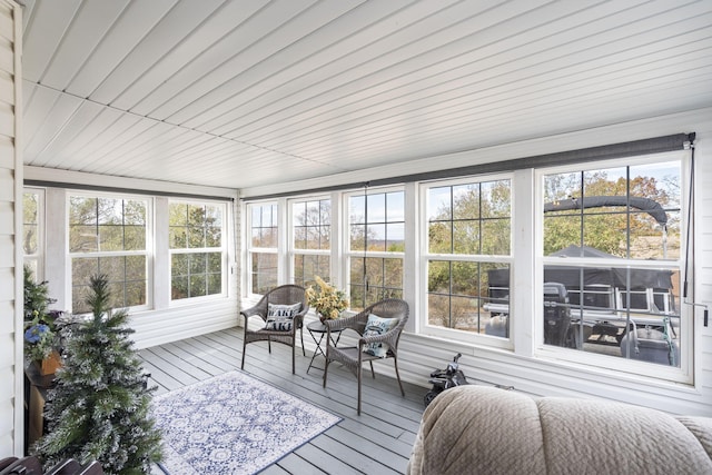 view of sunroom