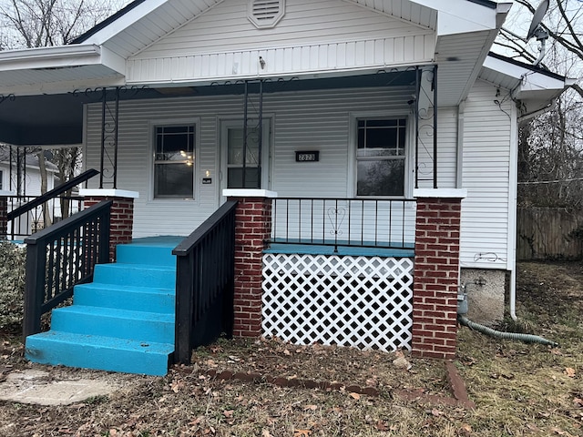 exterior space featuring a porch