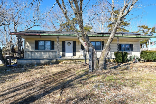 view of front of house with a porch