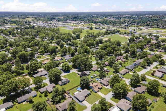 drone / aerial view with a residential view