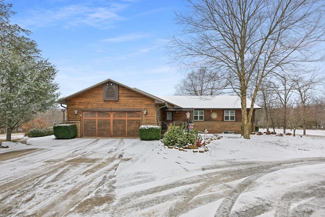 view of front facade with an attached garage