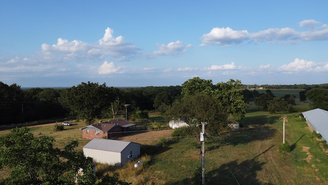 bird's eye view featuring a rural view