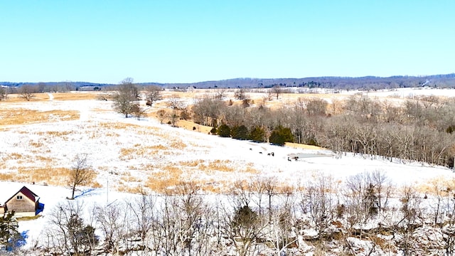 mountain view featuring a rural view