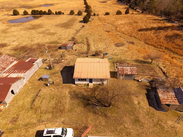 drone / aerial view featuring a rural view