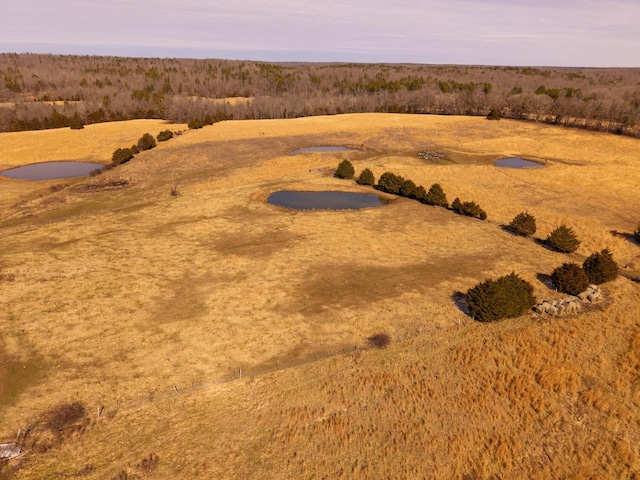 view of aerial view at dusk