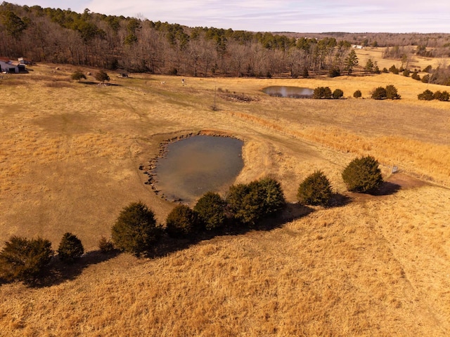 view of local wilderness featuring a water view and a rural view