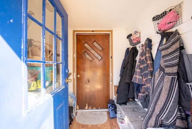 entryway featuring wood finished floors