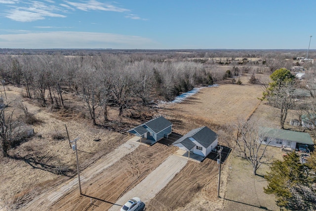 bird's eye view featuring a rural view