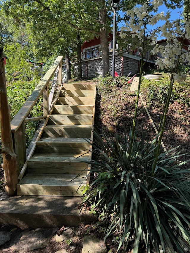 exterior space with stairway