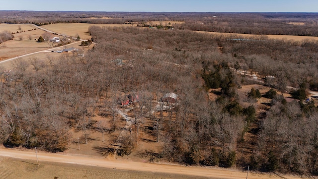 drone / aerial view featuring a rural view