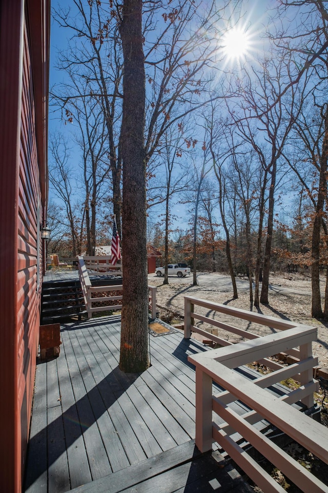 view of wooden deck