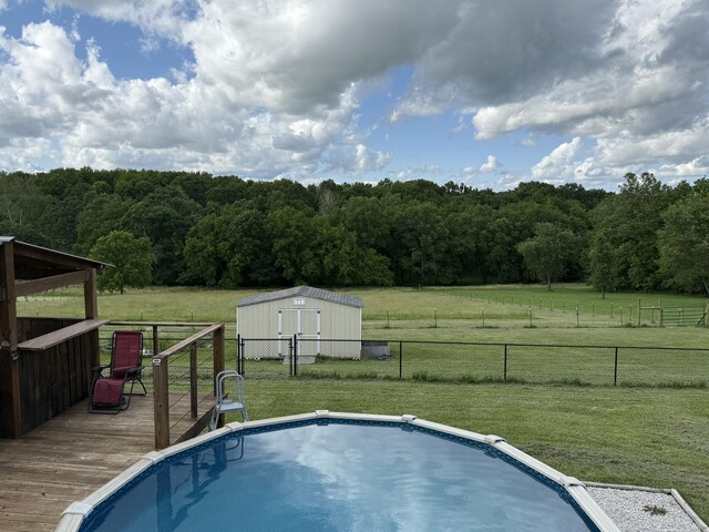 219 E Creekview Rd, Clever, MO 65631 - view of pool with a deck and a wooded view