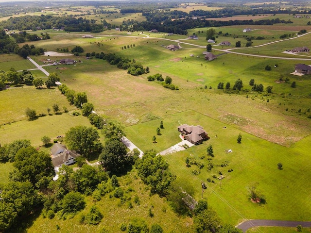 drone / aerial view featuring a rural view