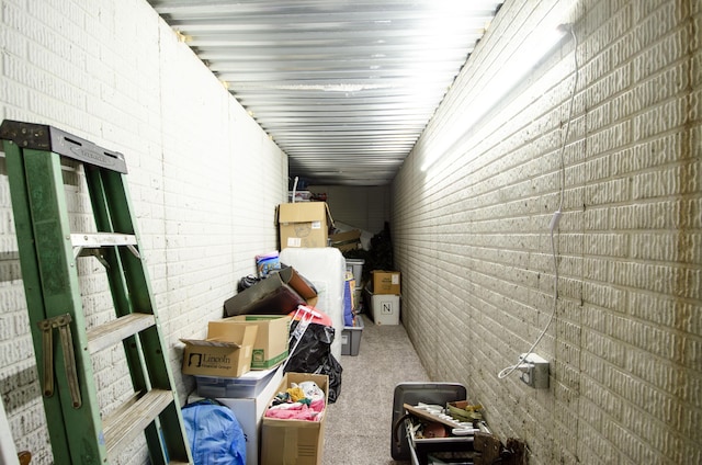 view of storage area