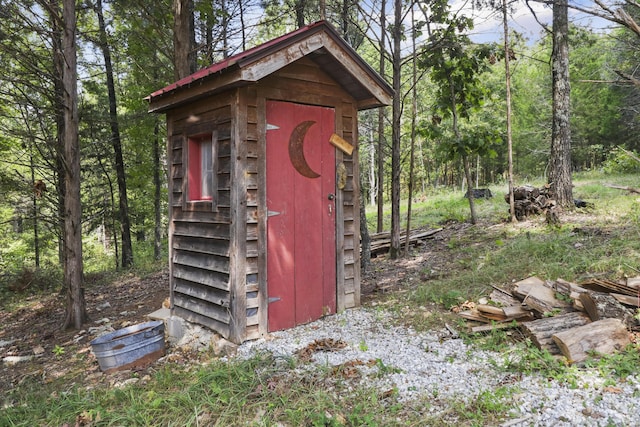 view of shed