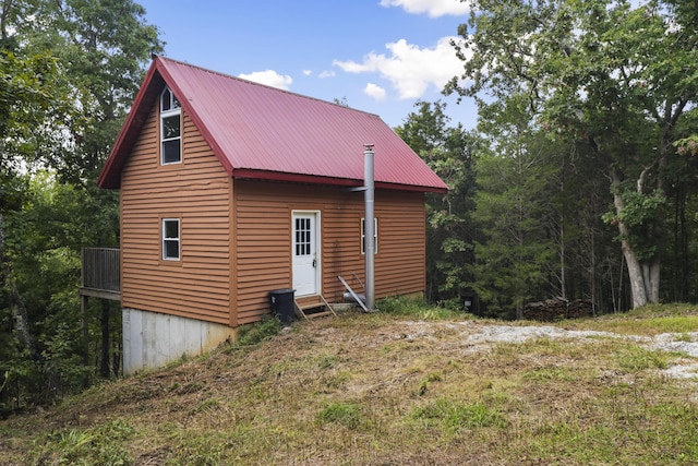 exterior space with entry steps