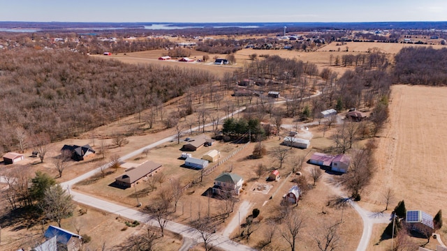 drone / aerial view featuring a rural view